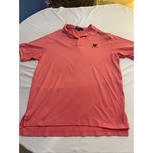 Polo By Ralph Lauren Vintage Coral Pink Short Sleeve Polo Shirt Size XL